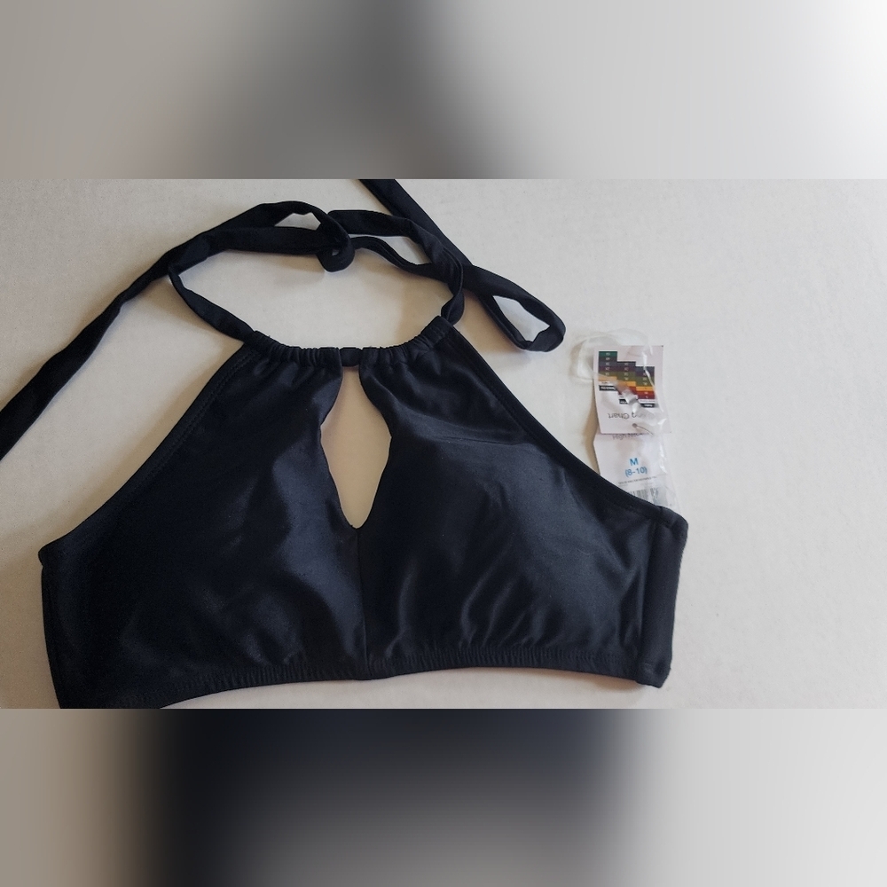 Black Halter Bikini Top - Picture 2 of 5